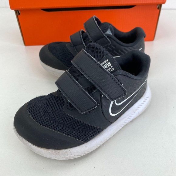 NIKE FLEX CONTACT STAR RUNNER BLACK/DARK GREY SNEA - Picture 3 of 6